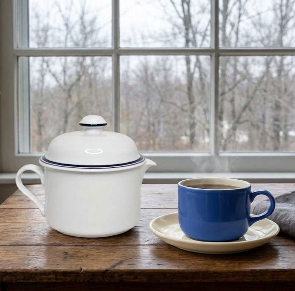 Dansk Bistro Christianshavn Blue Ceramic Lidded Creamer Portugal
